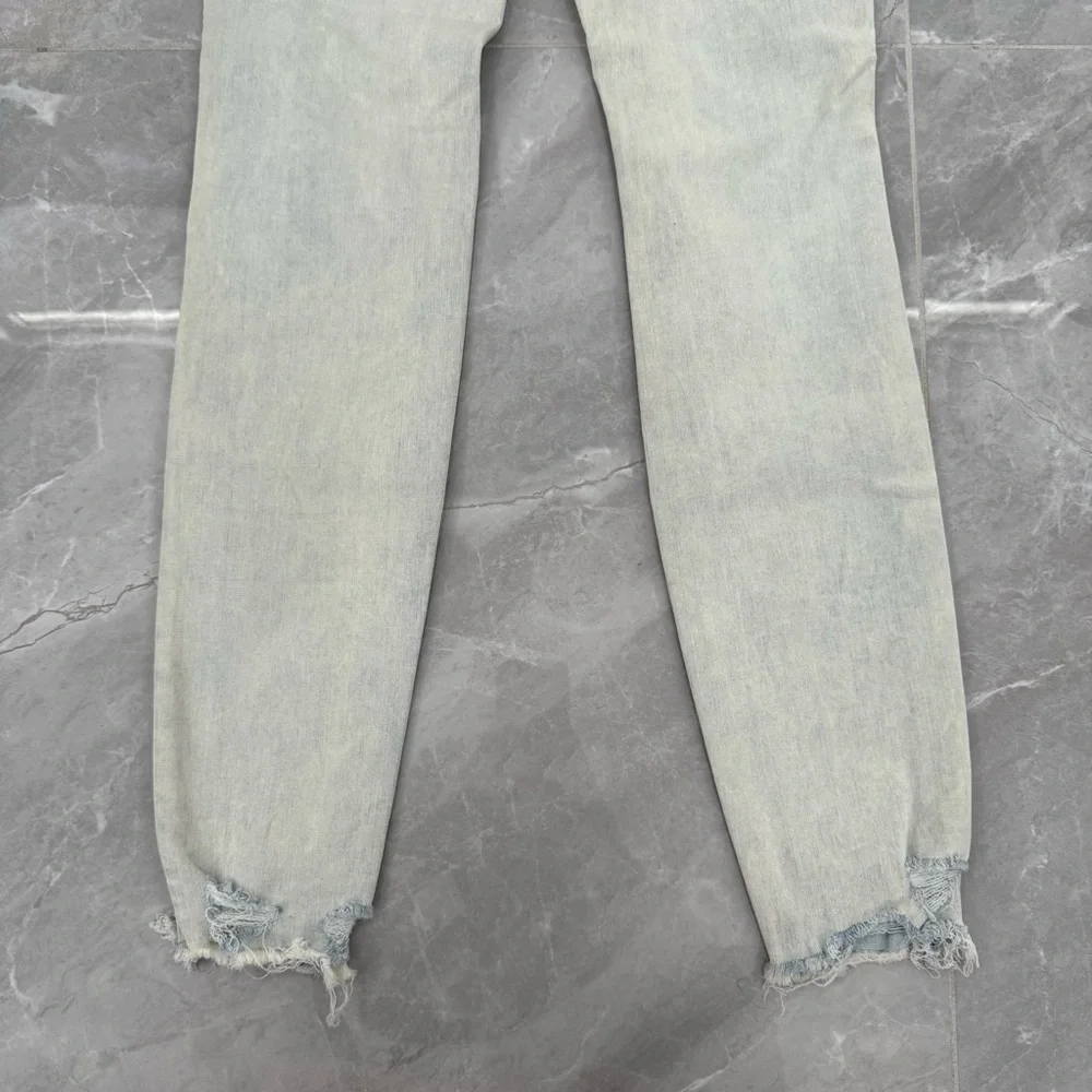 Women’s American Eagle Super Hi-Rise Distressed Light Wash Jeggings Size 4 - Picture 9 of 16